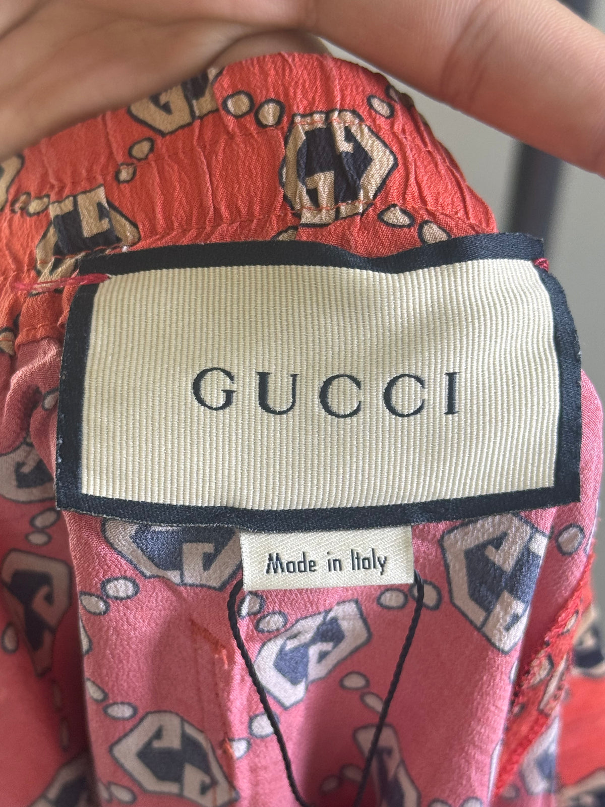 Gucci Monogram Silk Shorts