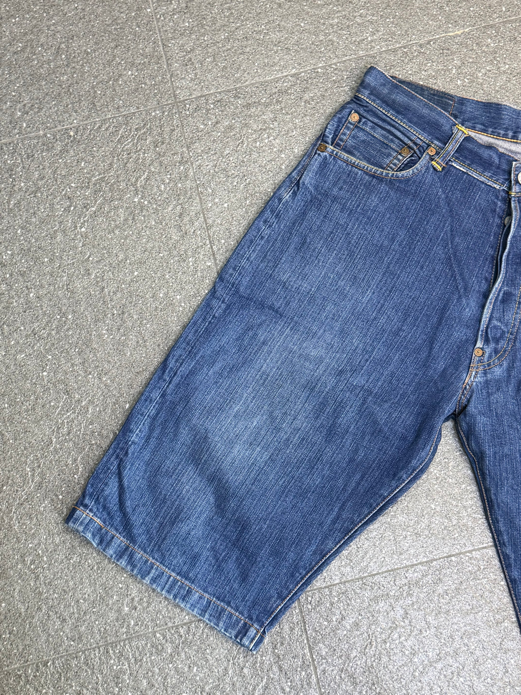 Evisu Yellow Seagull Denim Jorts