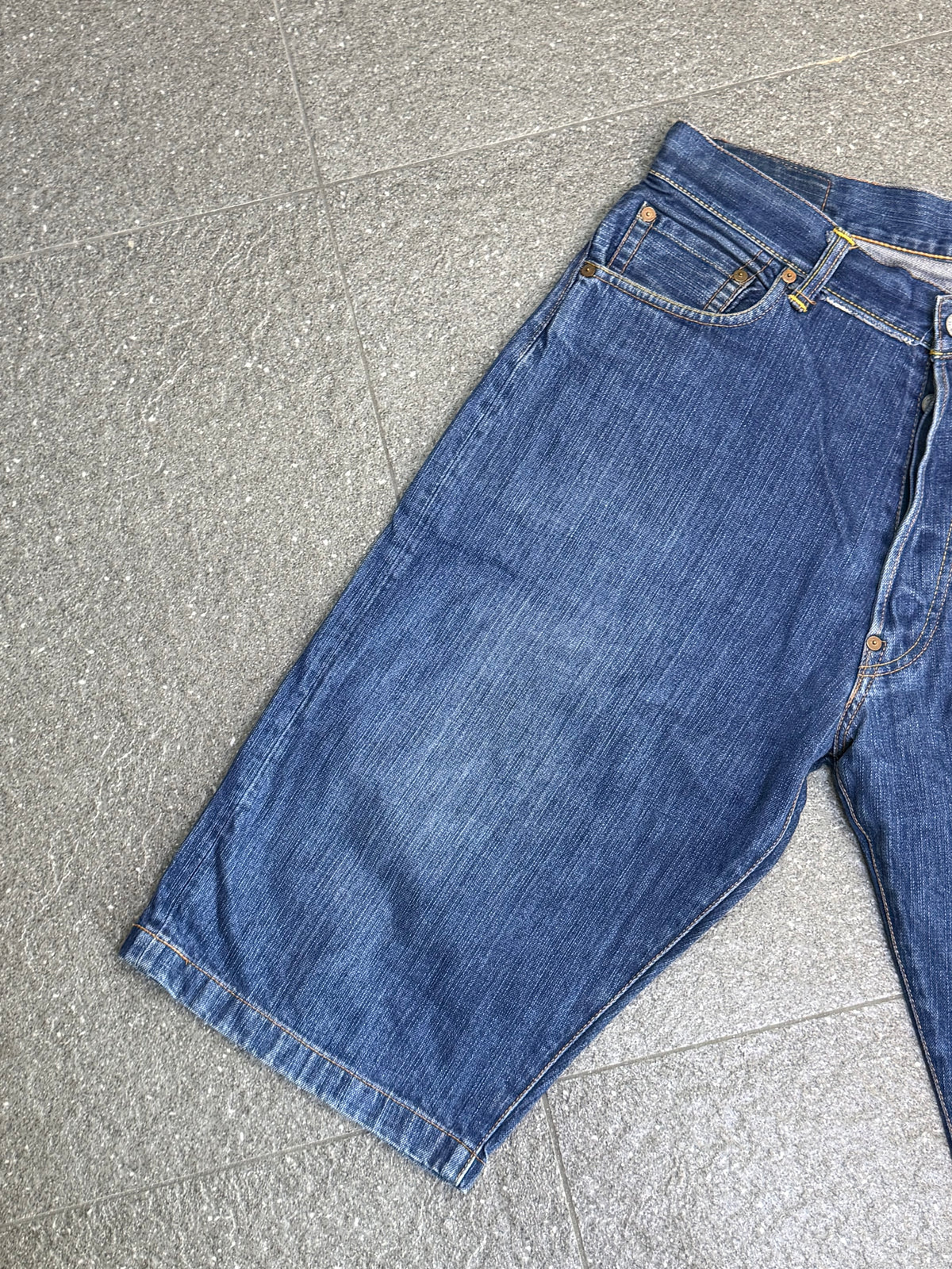 Evisu Yellow Seagull Denim Jorts