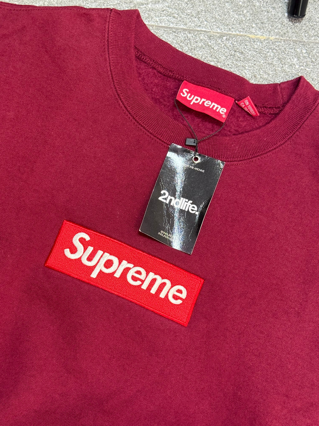 Supreme Box Logo Crewneck (Maroon)