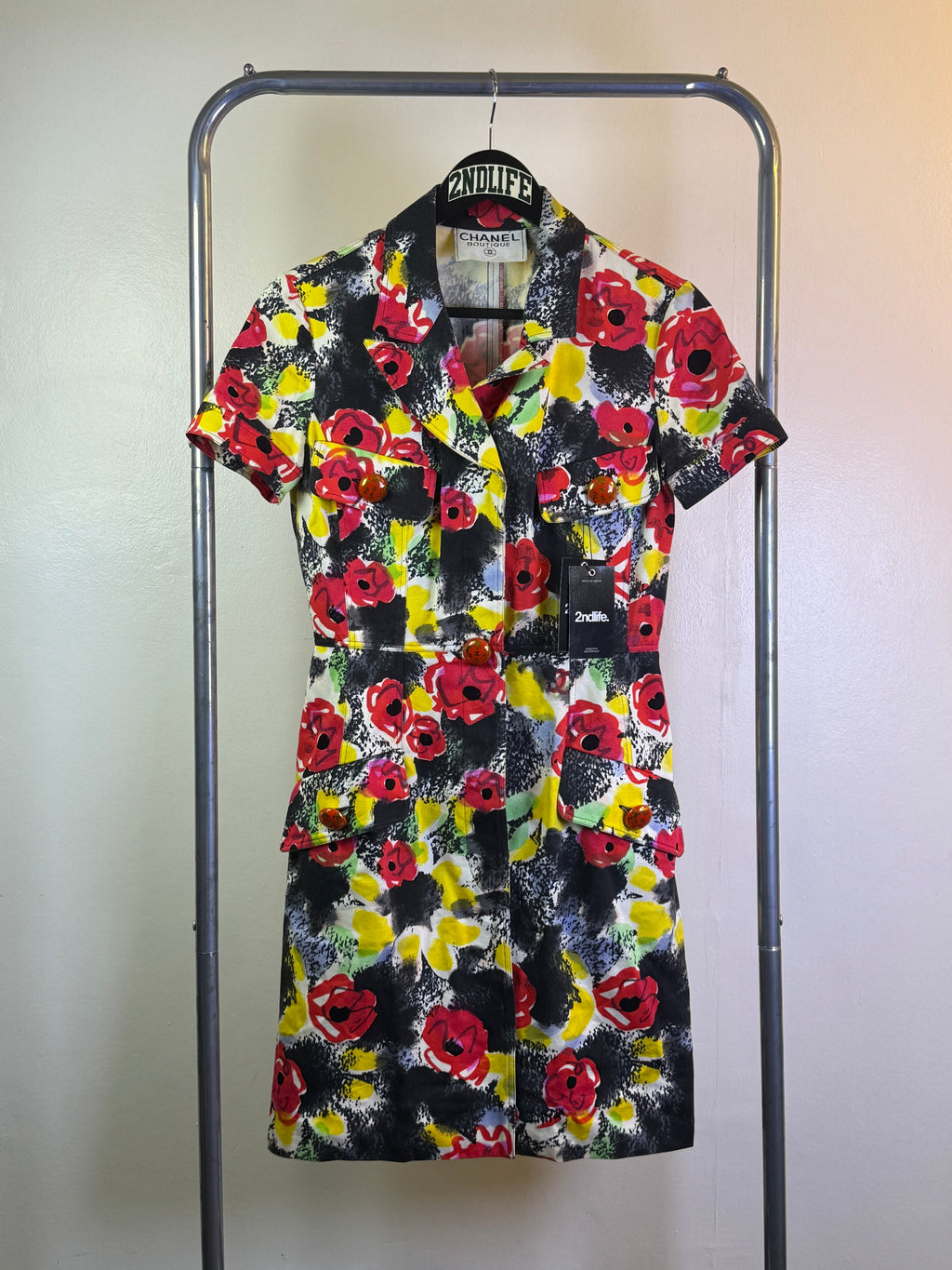SS97 Chanel Runway Floral Dress