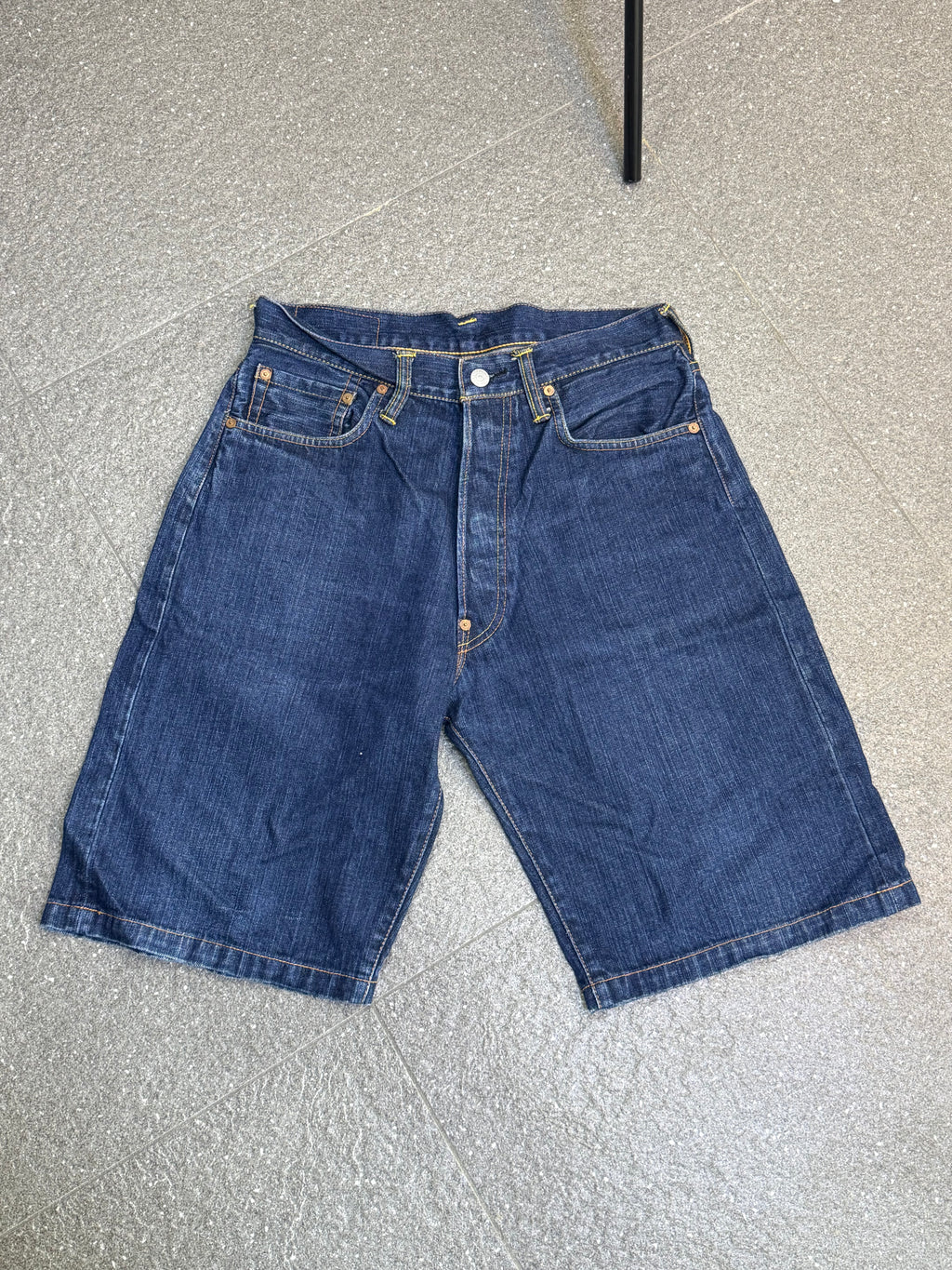 Evisu White Daicock Denim Jorts