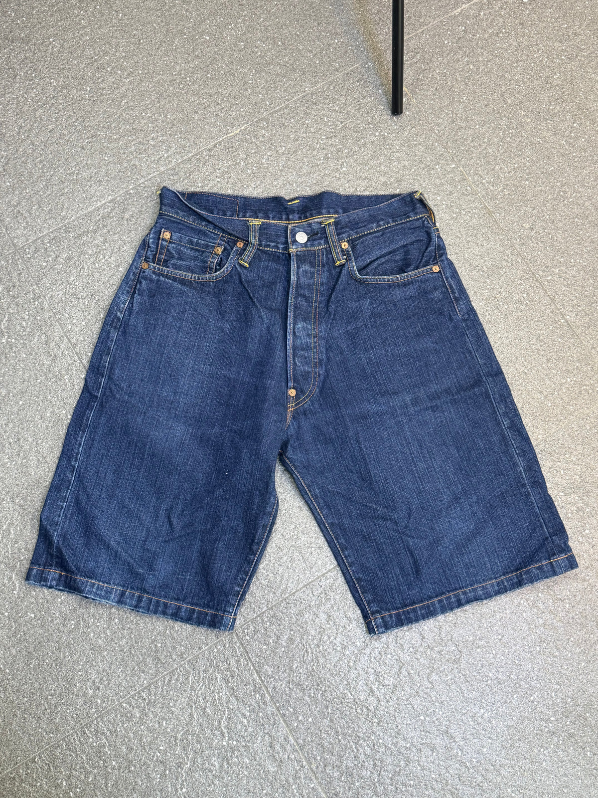 Evisu White Daicock Denim Jorts