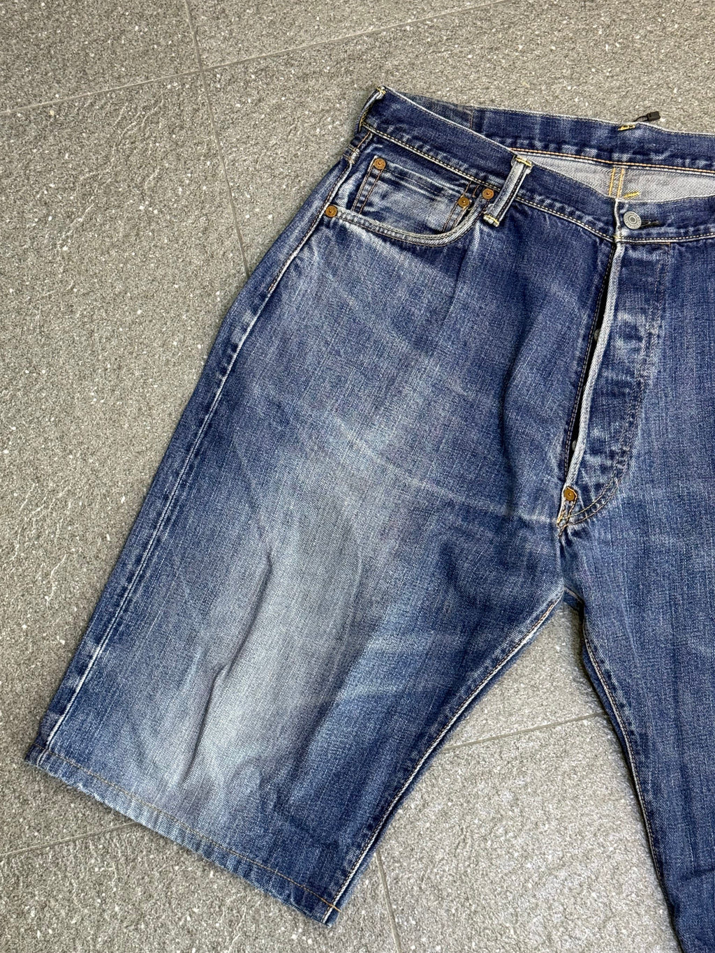 Evisu White Seagull Denim Jorts