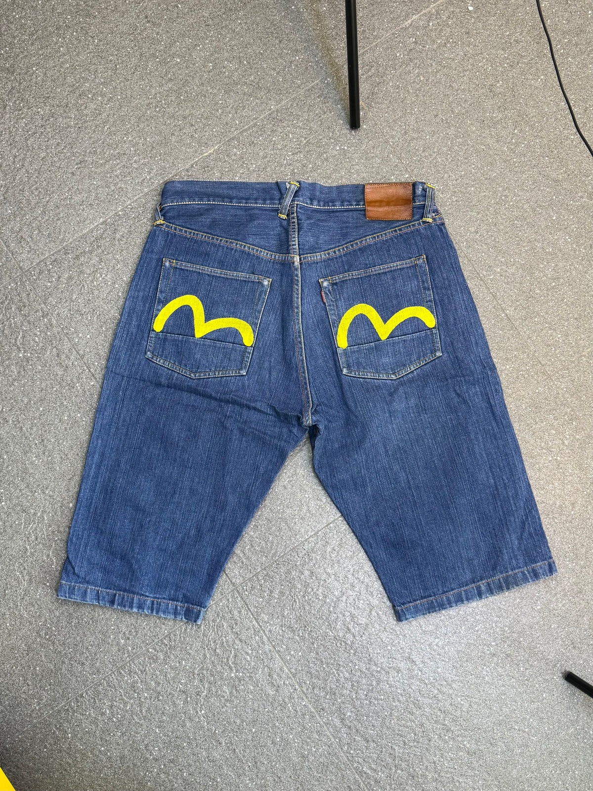 Evisu Yellow Seagull Denim Jorts
