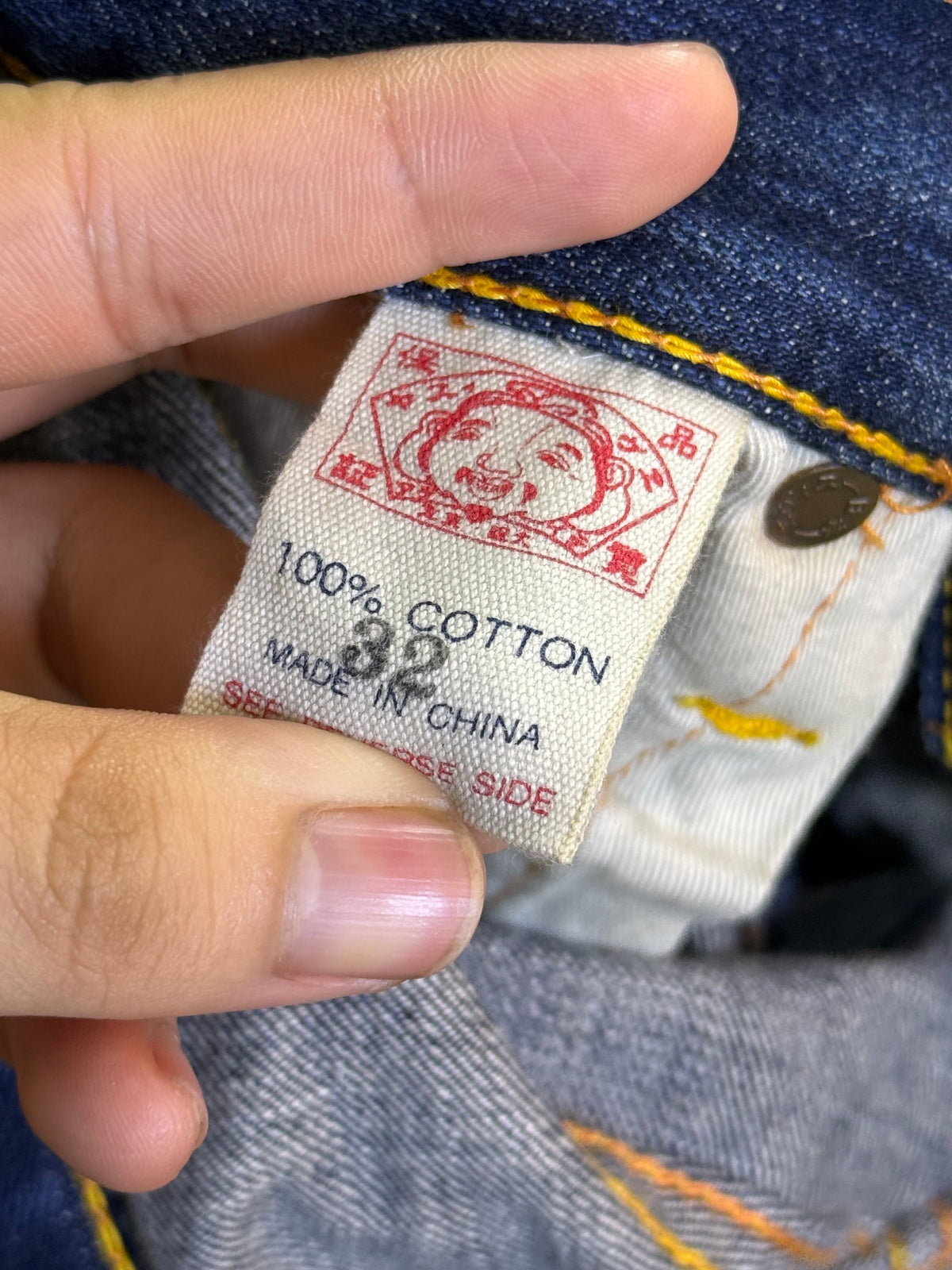 Evisu White Daicock Denim Jorts