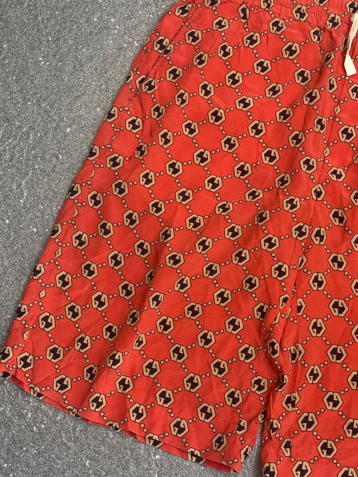 Gucci Monogram Silk Shorts