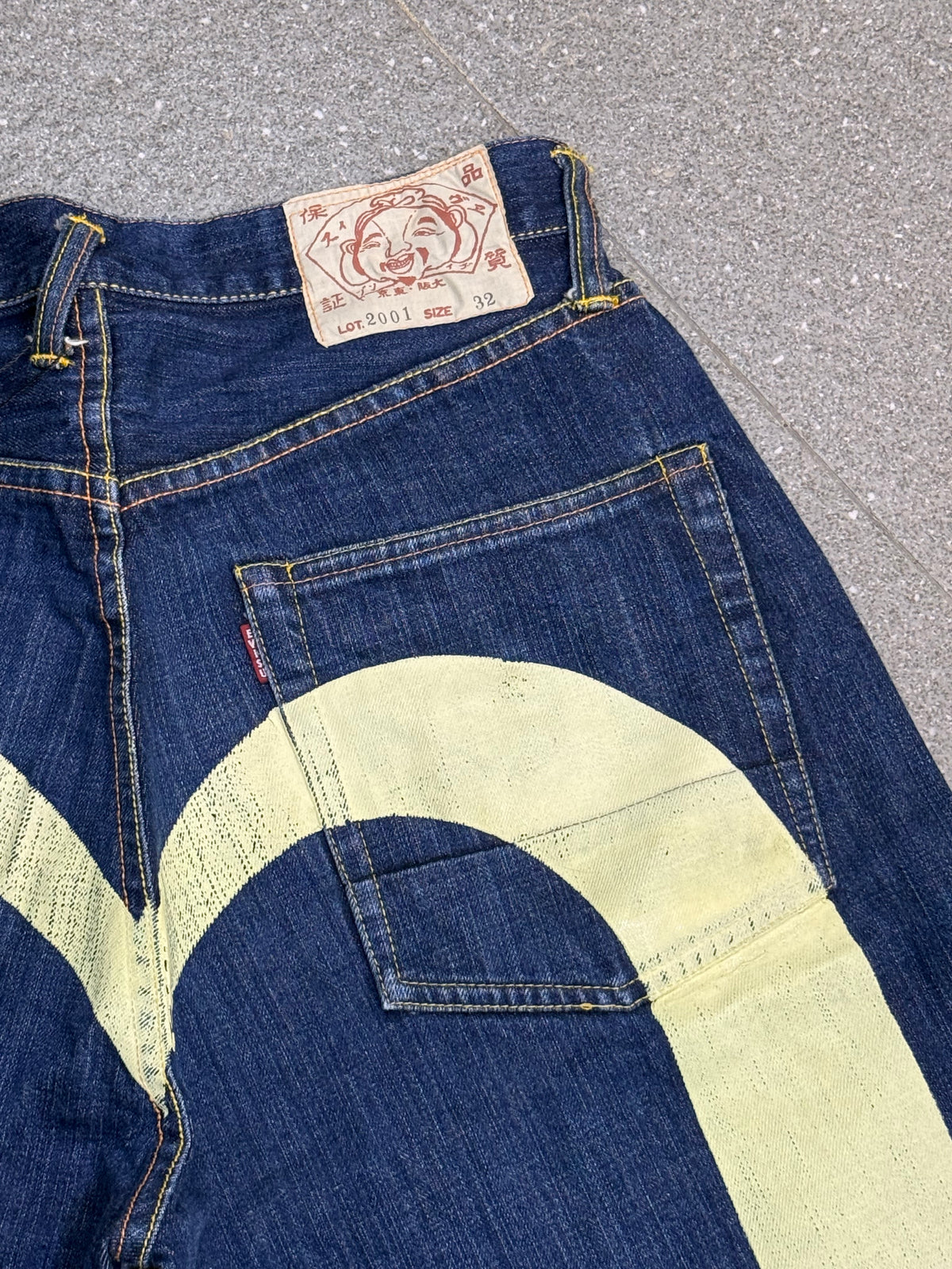 Evisu White Daicock Denim Jorts