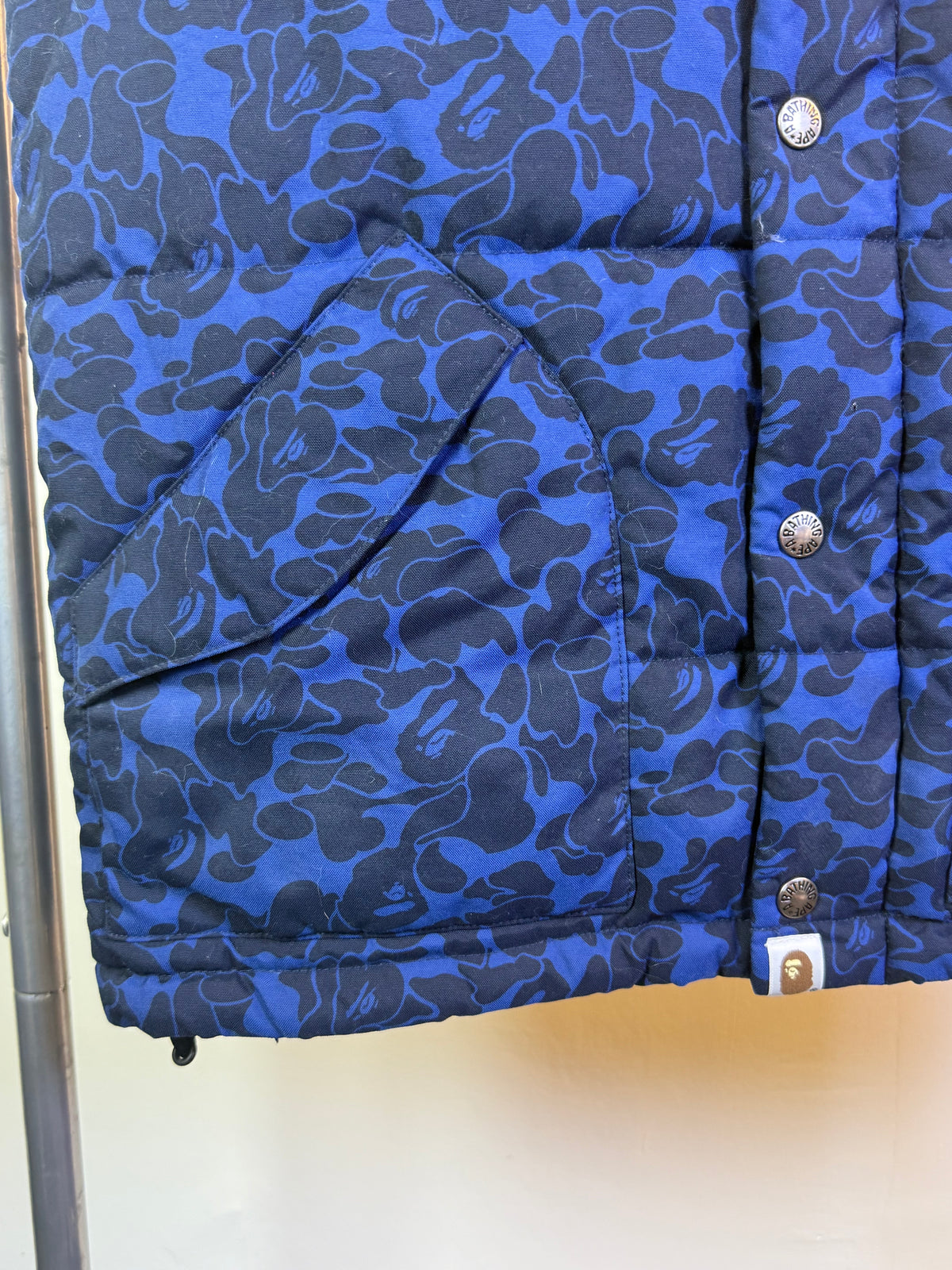 A Bathing Ape Blue Camo Padded Vest