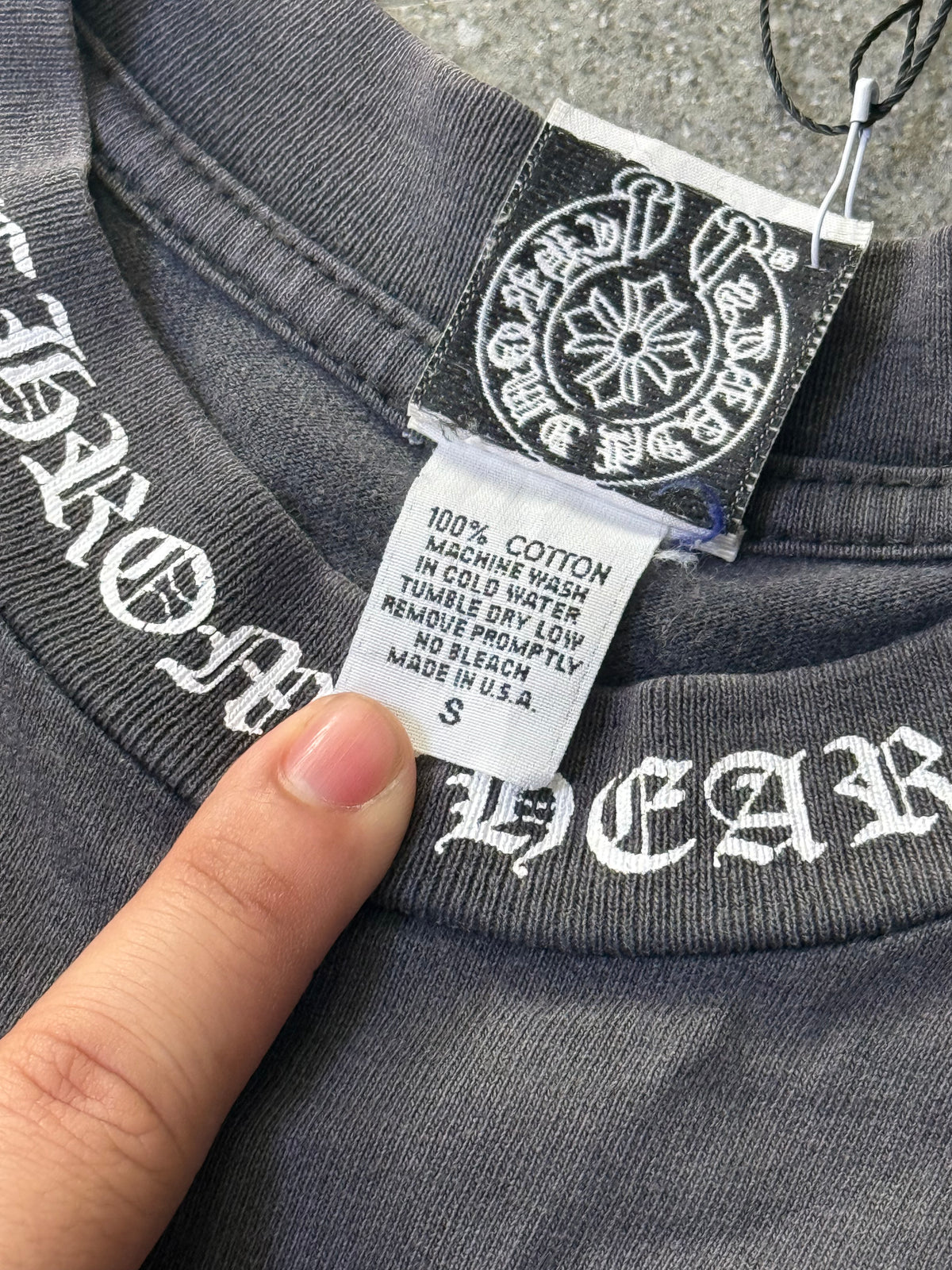 Vintage Faded Chrome Hearts Pocket Dagger Tee