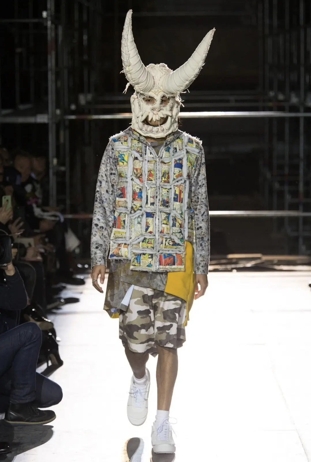 AD2018 Comme Des Garcon Assymetrical Camoflauge Shorts
