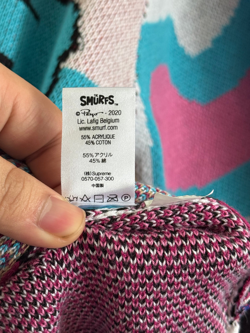 Supreme X Smurf Knitted Sweater - Size S