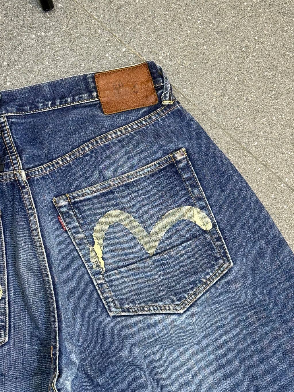 Evisu White Seagull Denim Jorts