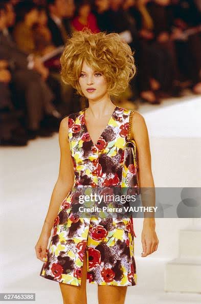 SS97 Chanel Runway Floral Dress