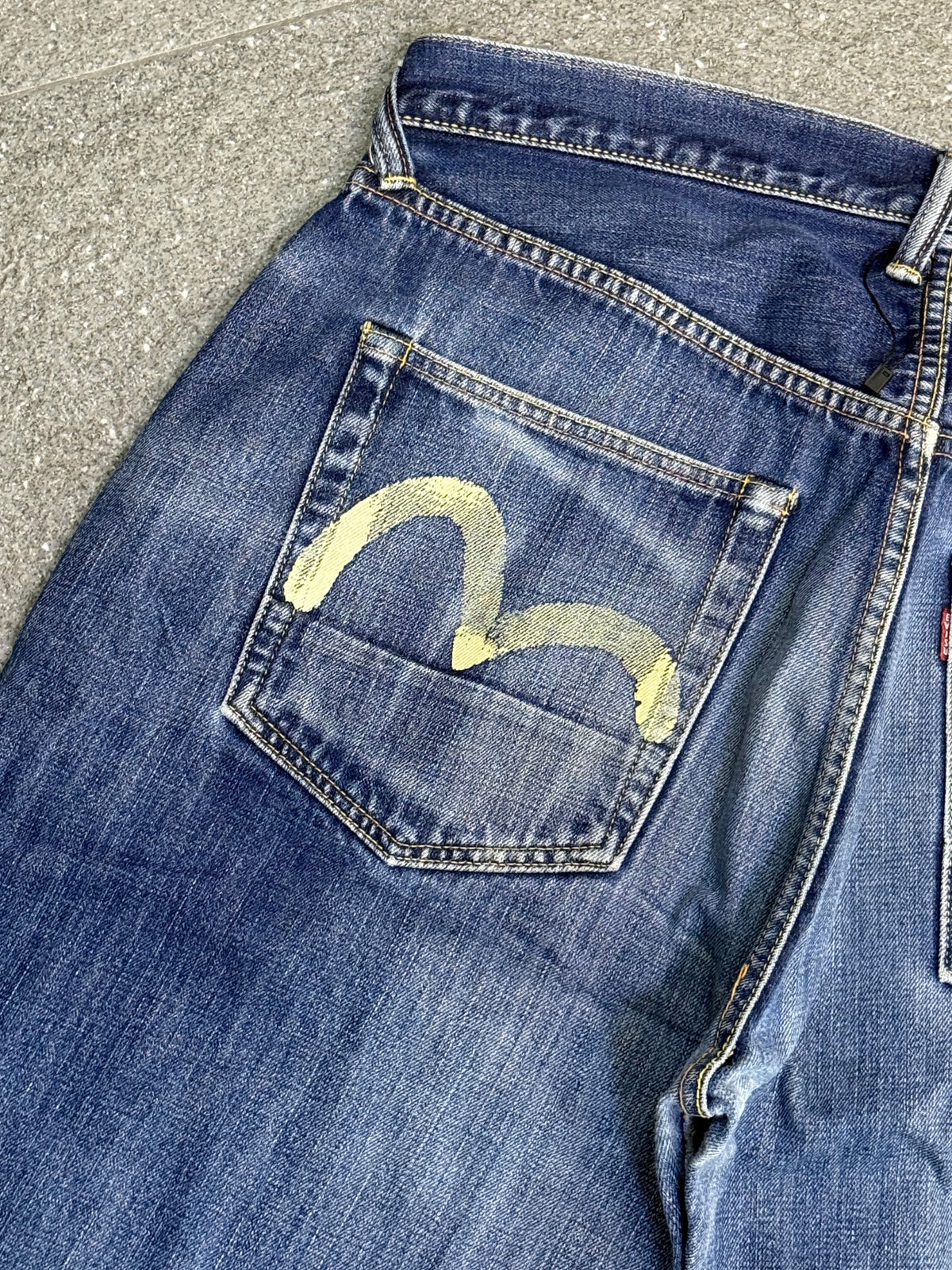 Evisu White Seagull Denim Jorts
