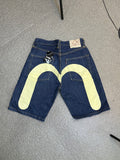 Evisu White Daicock Denim Jorts