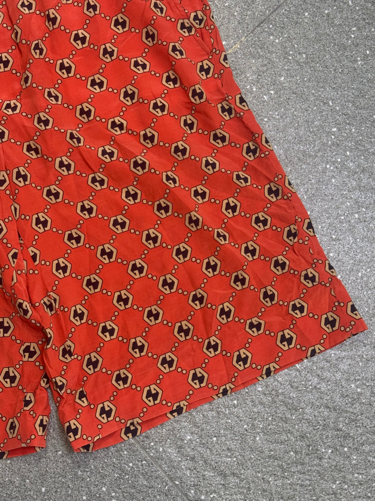 Gucci Monogram Silk Shorts