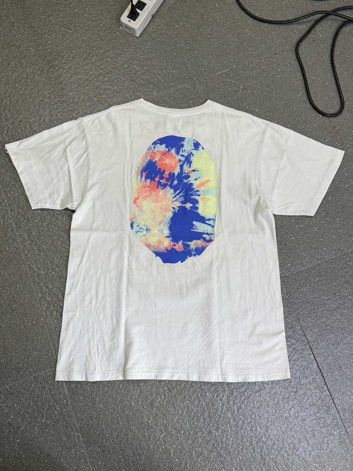 A Bathing Ape Tie Dye Big Head Mirror Tee