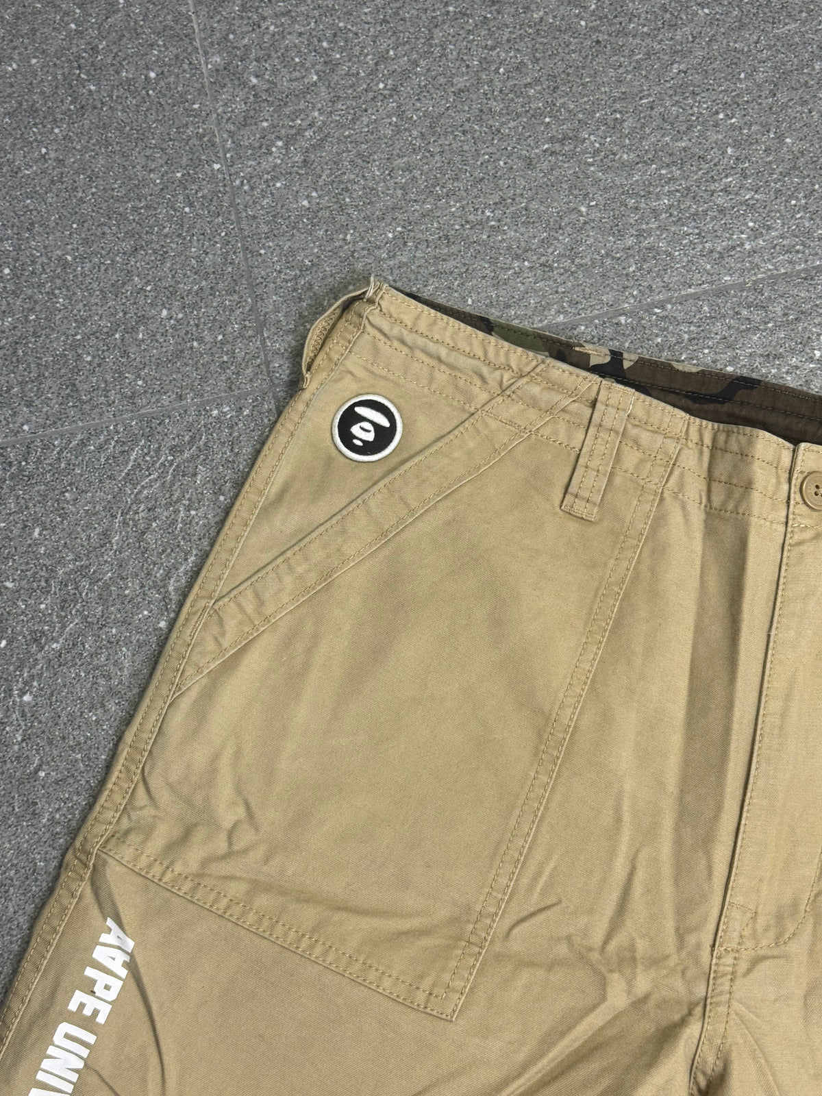 AAPE by A Bathing Ape Khaki Cargo Shorts