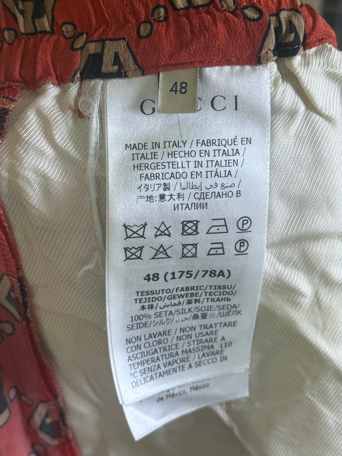 Gucci Monogram Silk Shorts