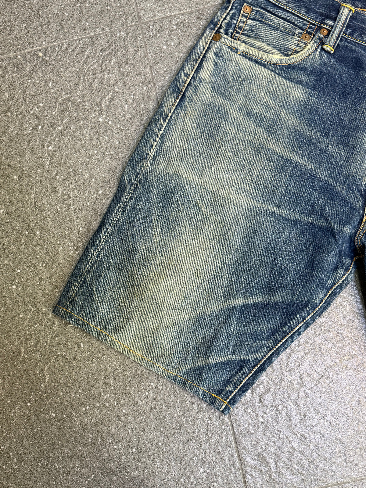 Evisu Black Seagull Selvedge Jorts