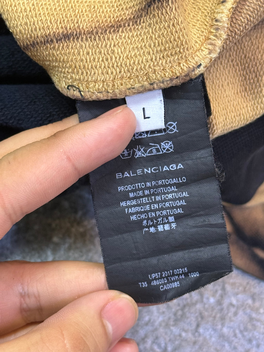 Balenciaga "Homme" Bleached Dyed Sweater