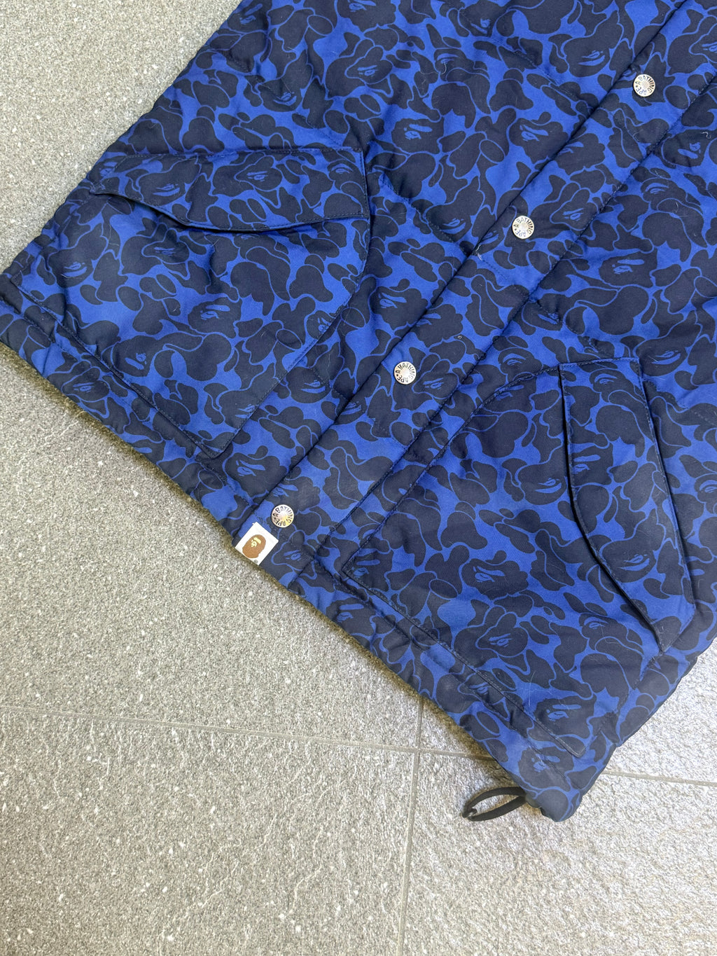 A Bathing Ape Blue Camo Padded Vest