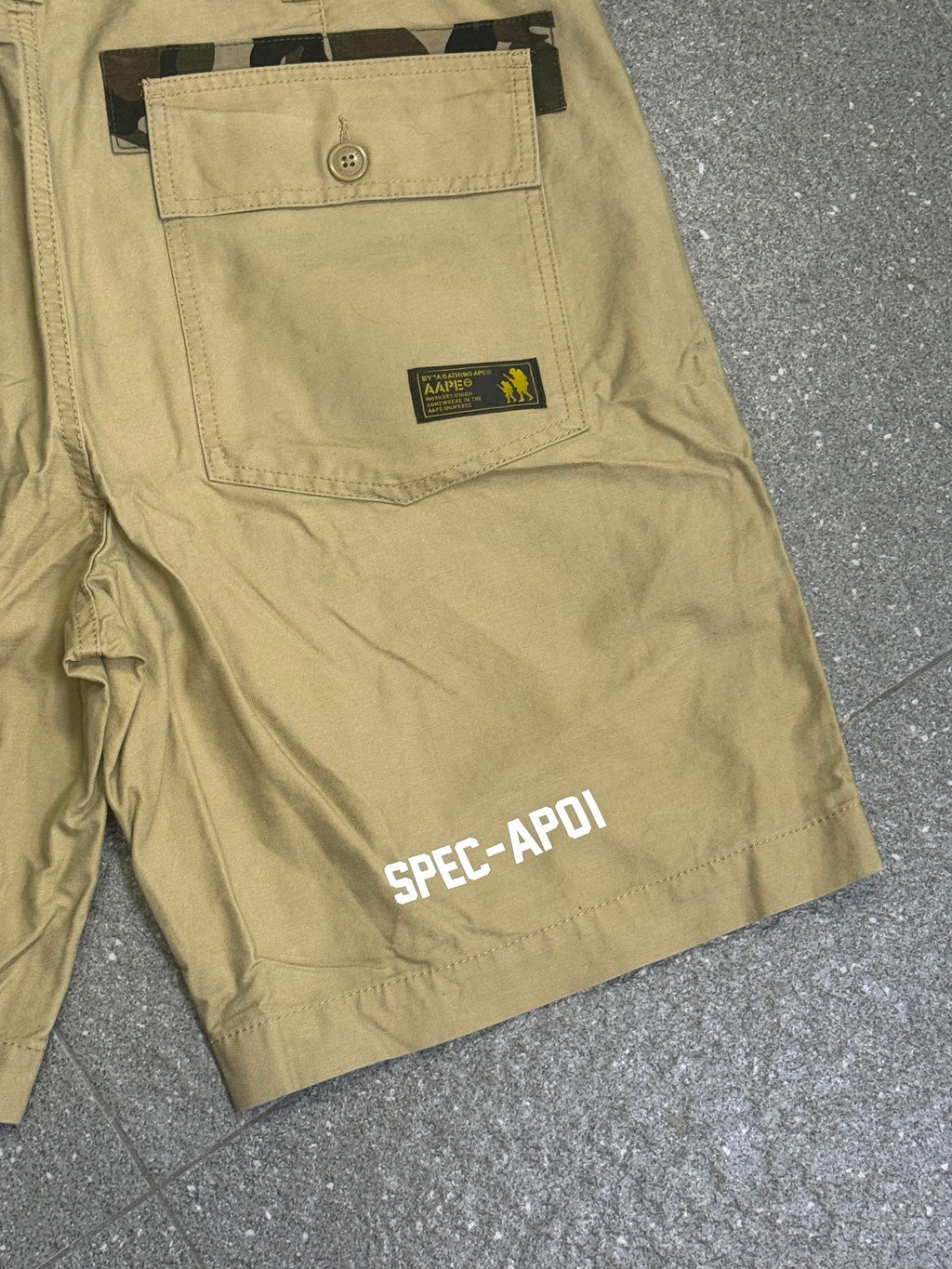 AAPE by A Bathing Ape Khaki Cargo Shorts