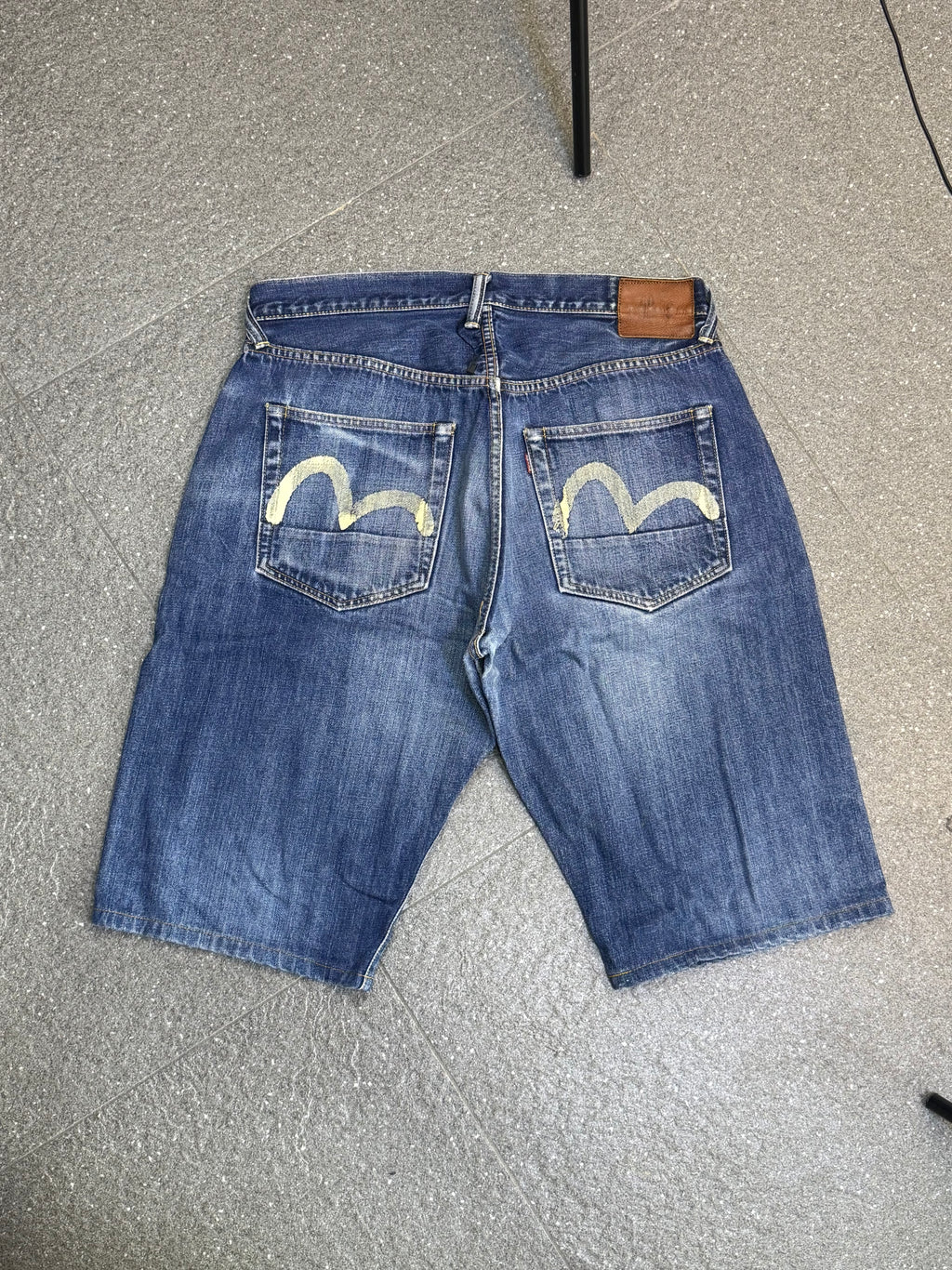 Evisu White Seagull Denim Jorts