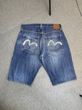 Evisu White Seagull Denim Jorts