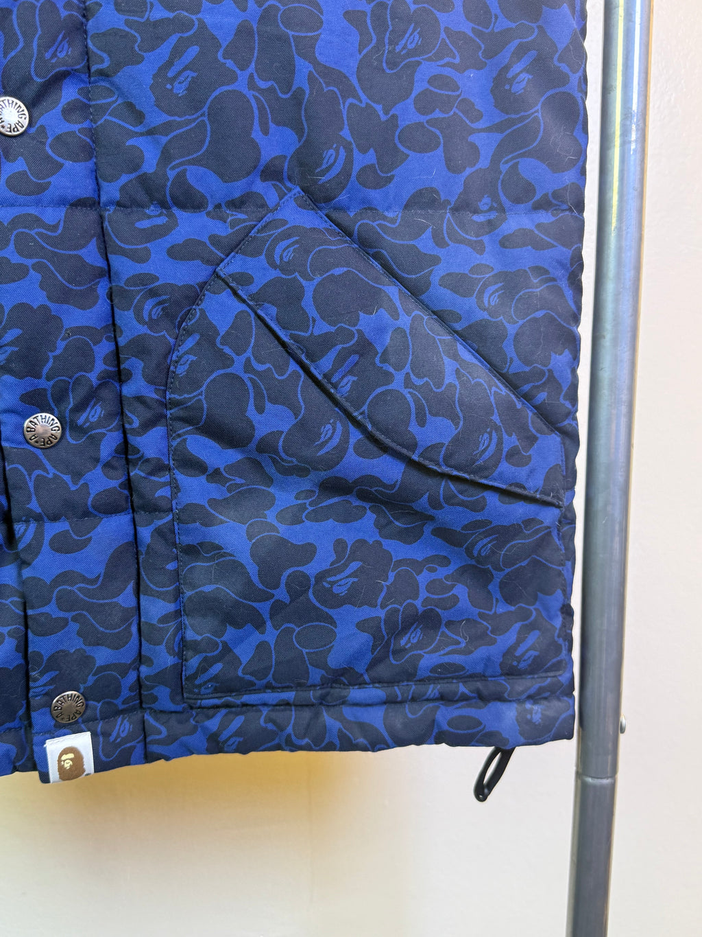 A Bathing Ape Blue Camo Padded Vest