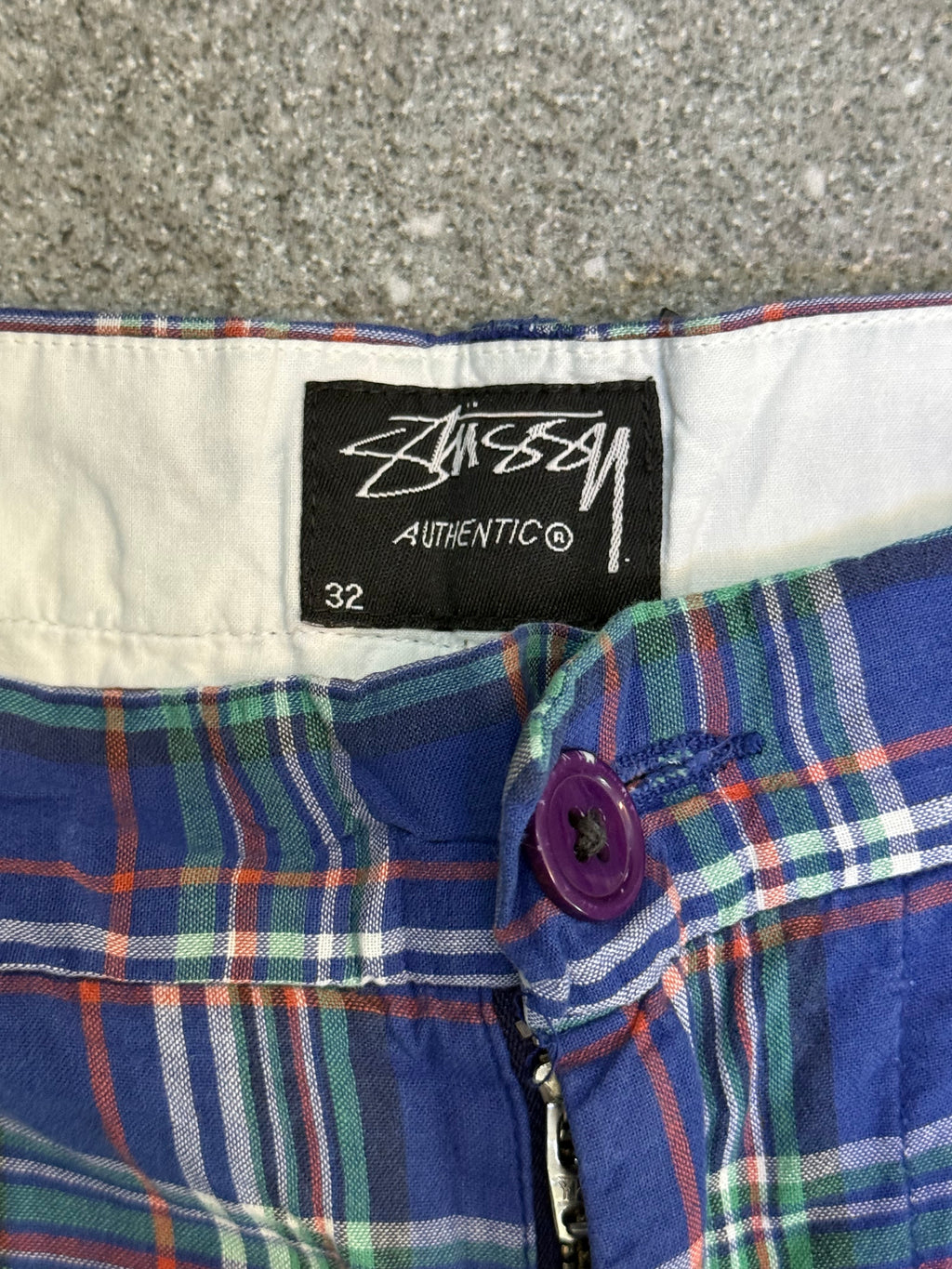 VTG Stussy Plaid Shorts