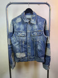 Dolce and Gabbana Distressed Patchwork Denim Jacket