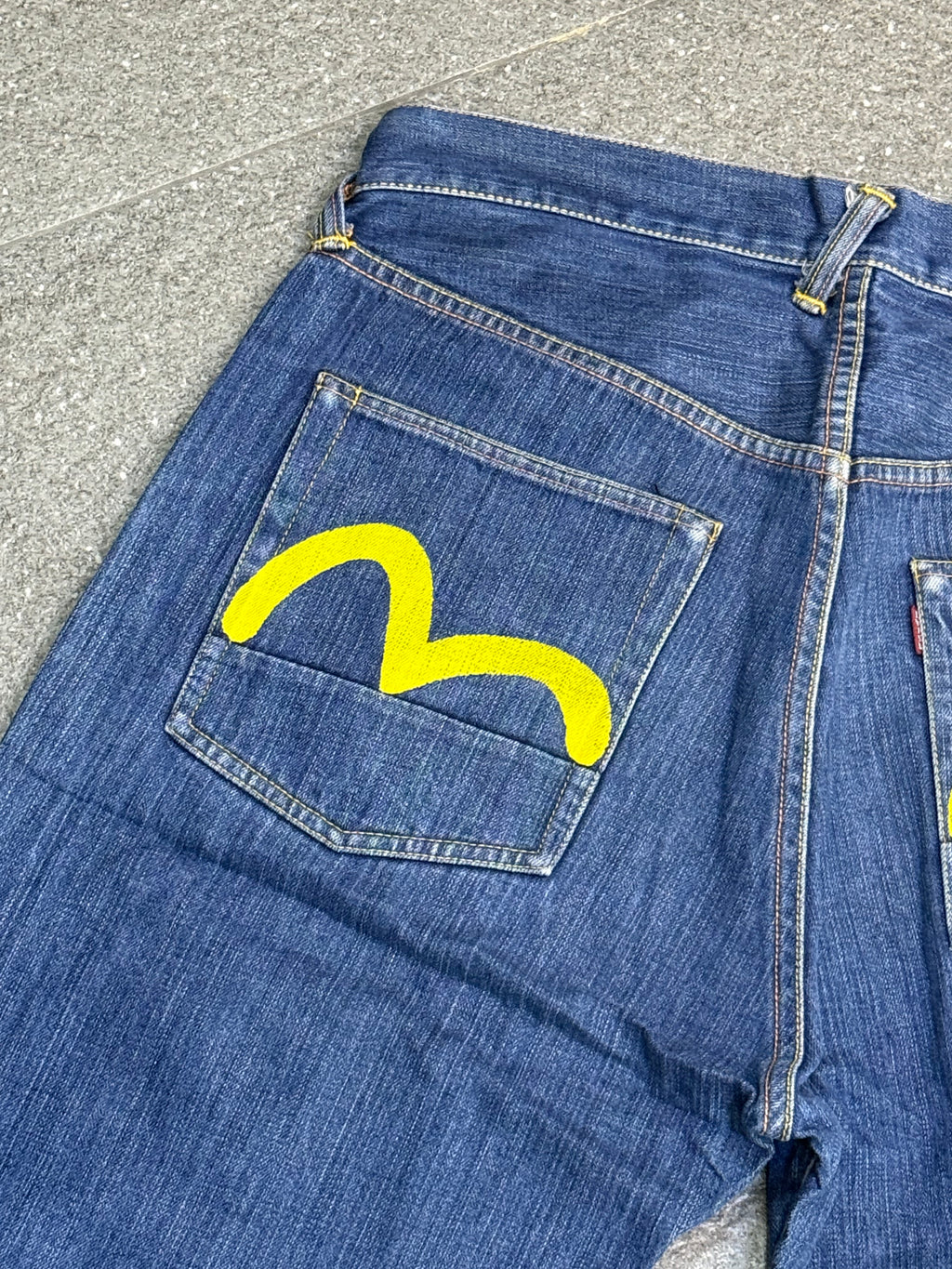 Evisu Yellow Seagull Denim Jorts