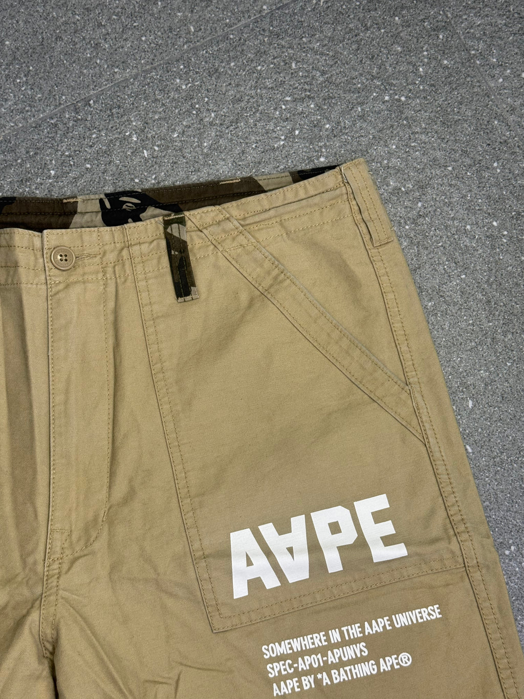 AAPE by A Bathing Ape Khaki Cargo Shorts