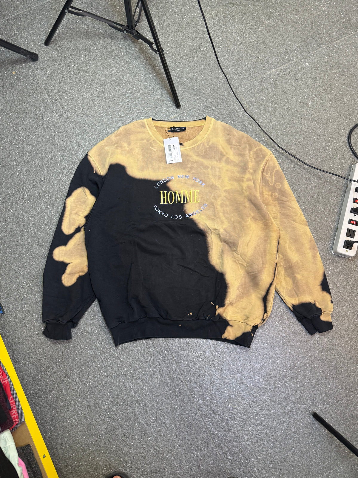 Balenciaga "Homme" Bleached Dyed Sweater