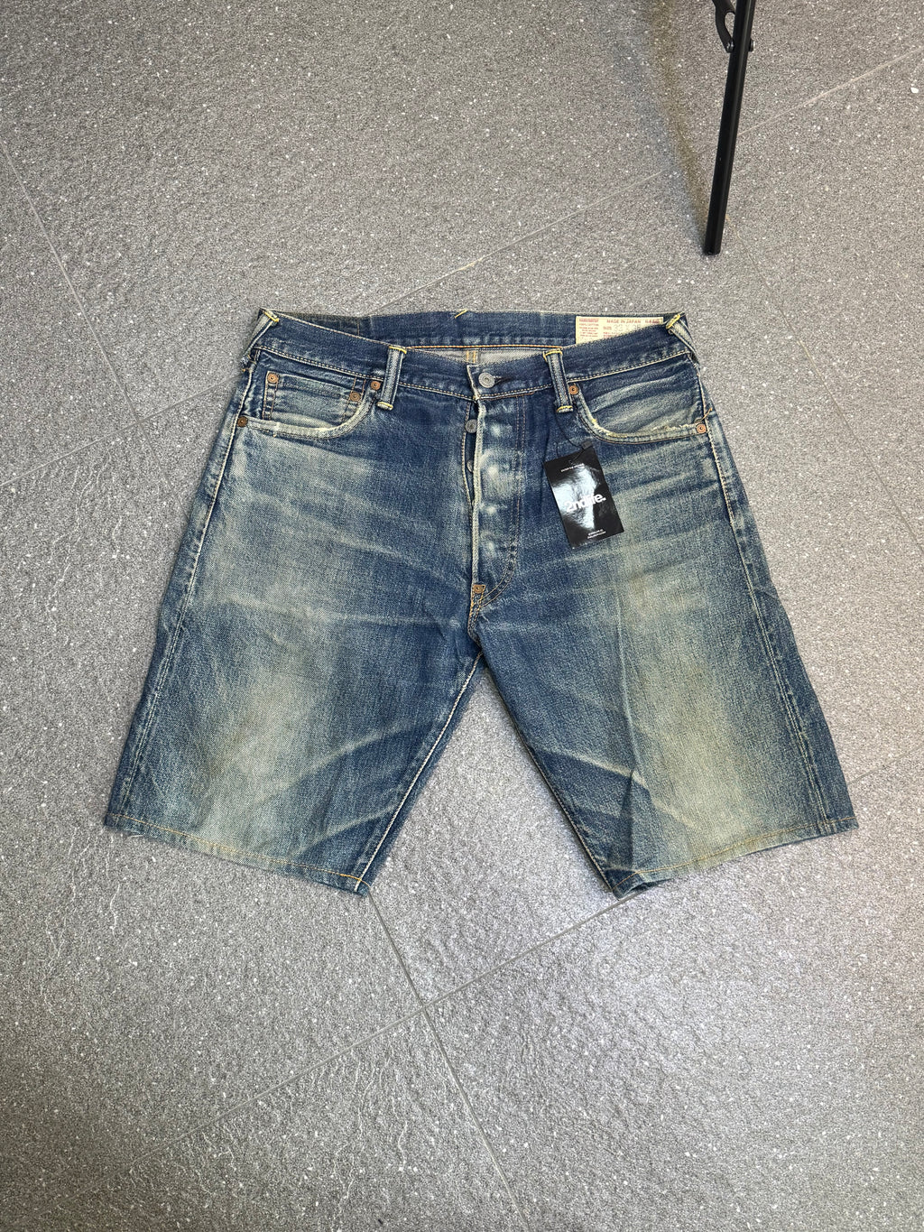 Evisu Black Seagull Selvedge Jorts