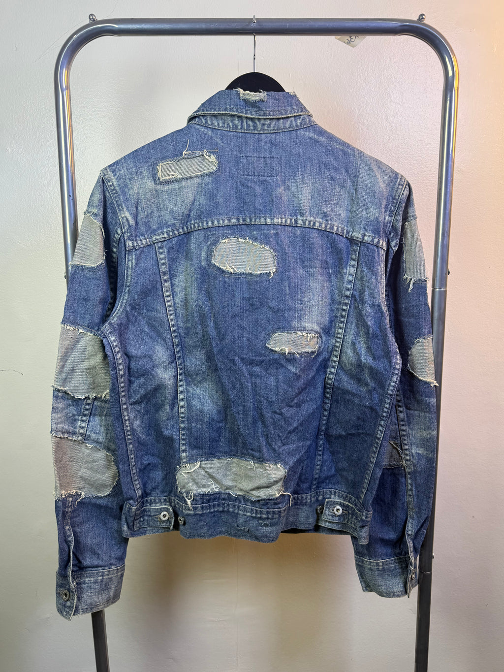 Dolce and Gabbana Distressed Patchwork Denim Jacket