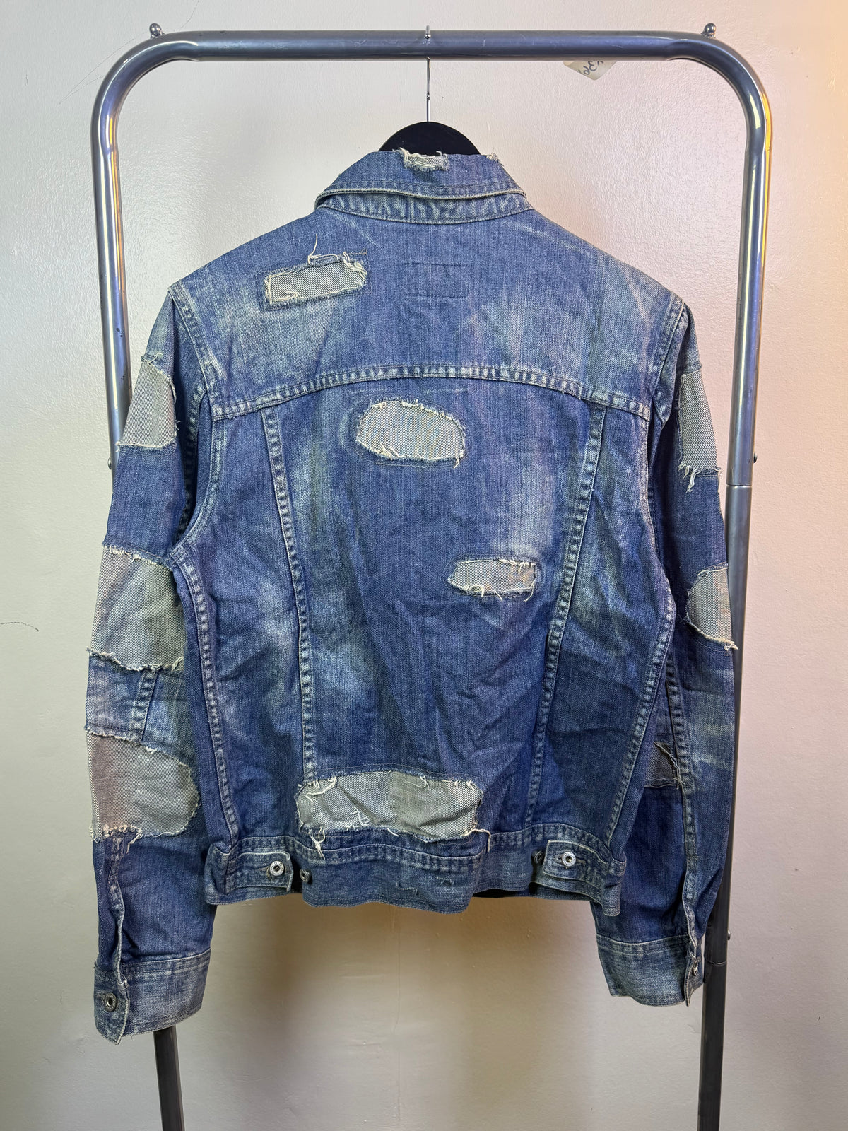 Dolce and Gabbana Distressed Patchwork Denim Jacket