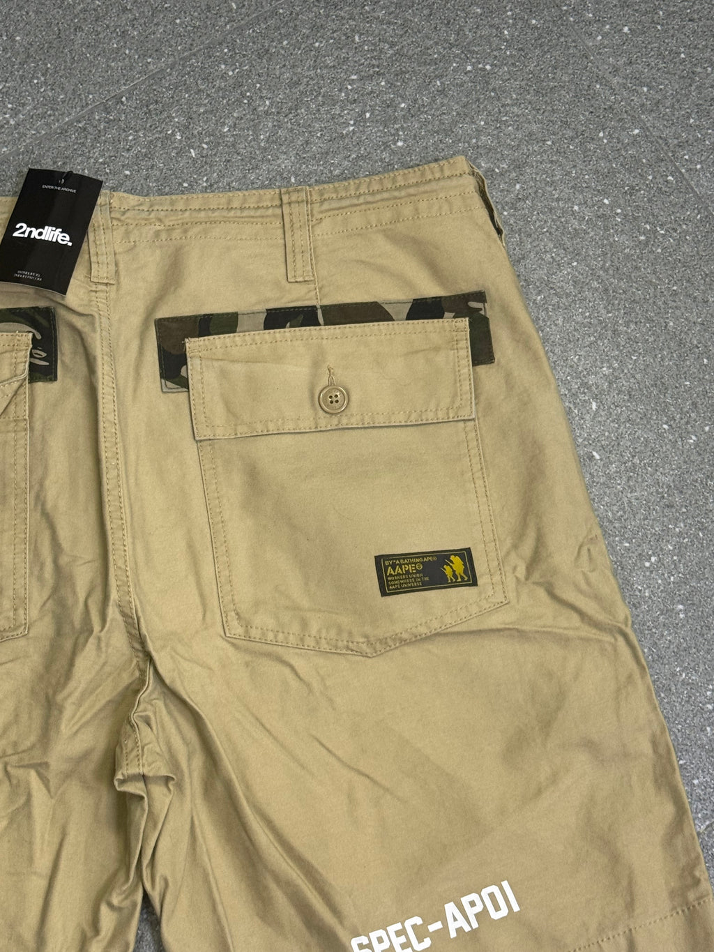 AAPE by A Bathing Ape Khaki Cargo Shorts