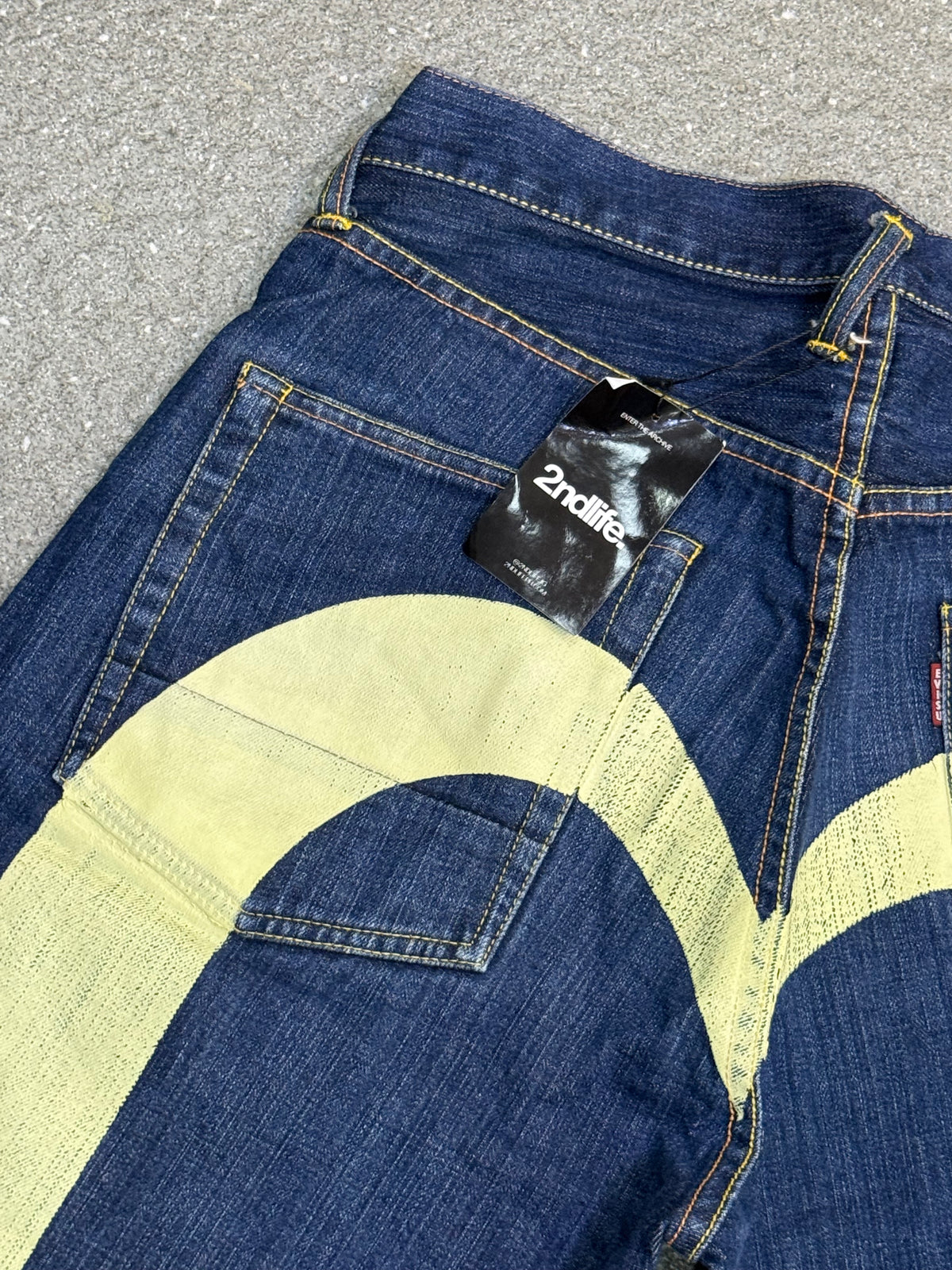 Evisu White Daicock Denim Jorts