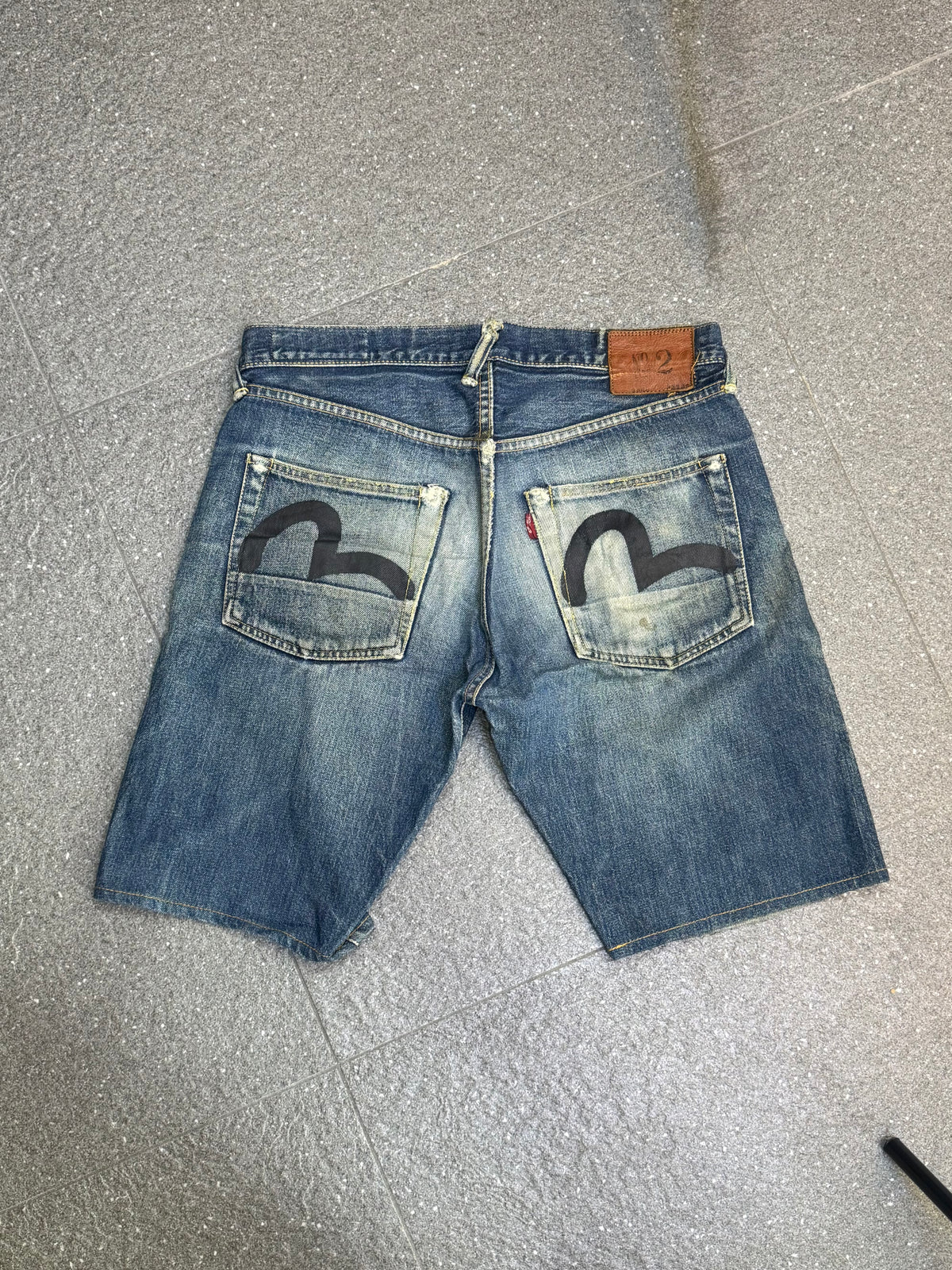 Evisu Black Seagull Selvedge Jorts