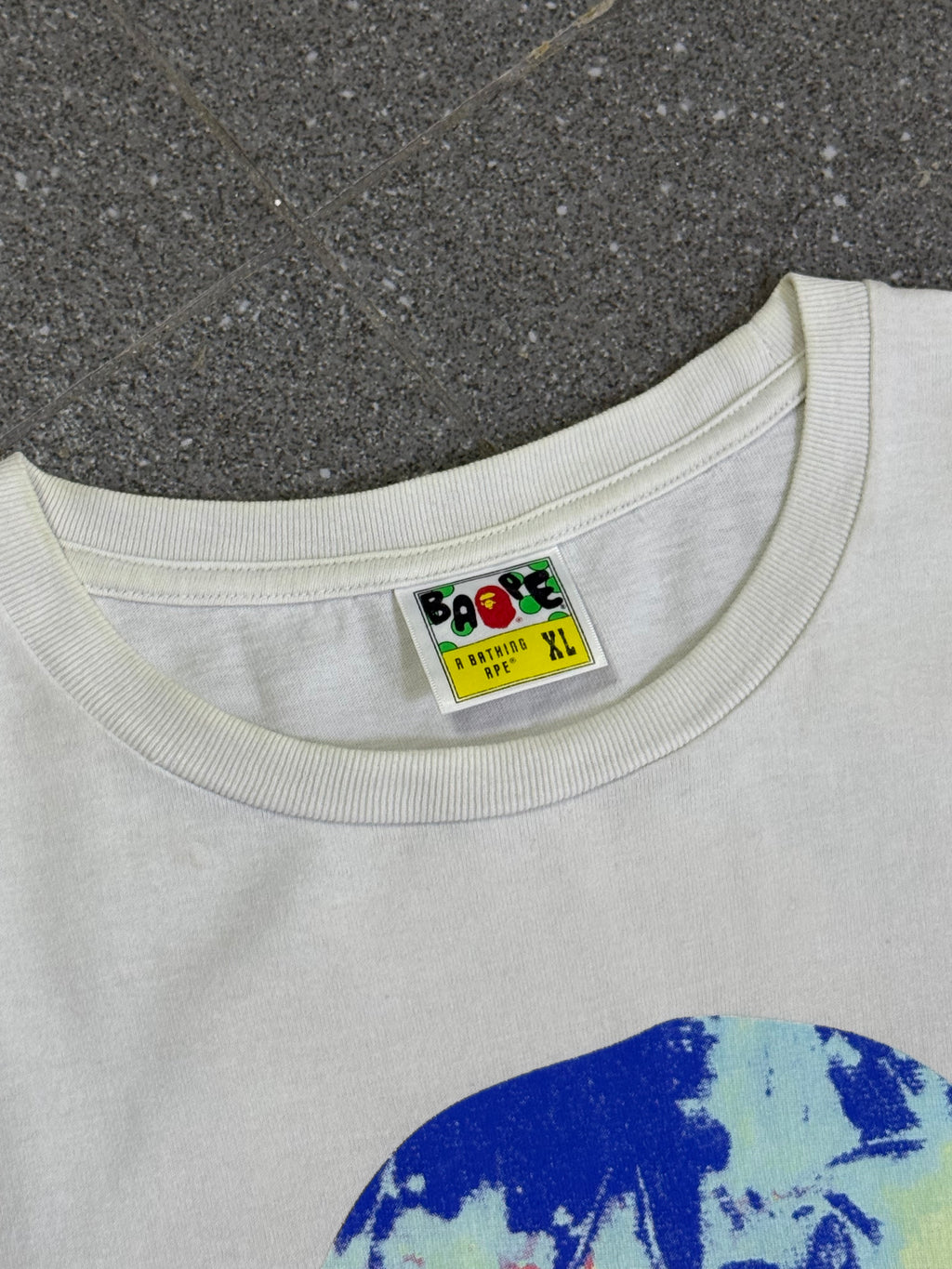 A Bathing Ape Tie Dye Big Head Mirror Tee