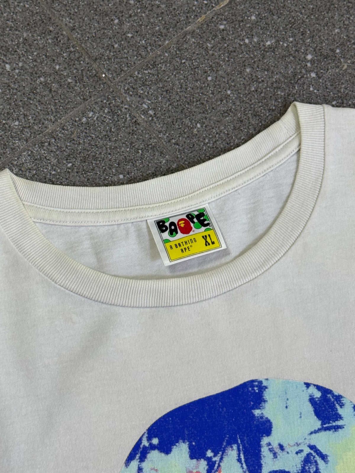 A Bathing Ape Tie Dye Big Head Mirror Tee