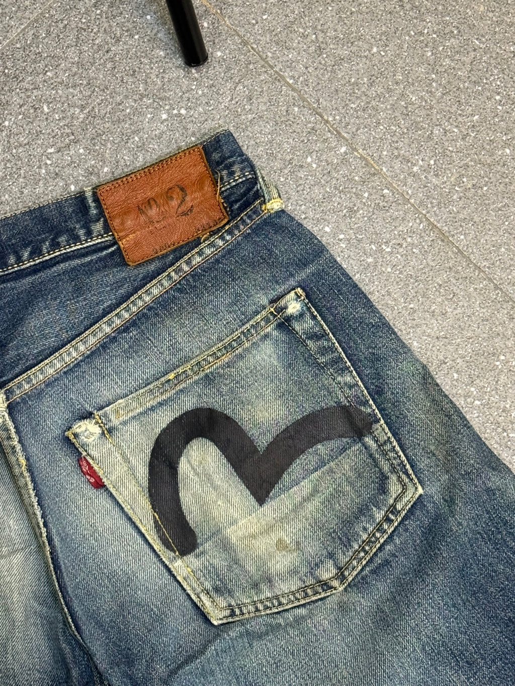 Evisu Black Seagull Selvedge Jorts