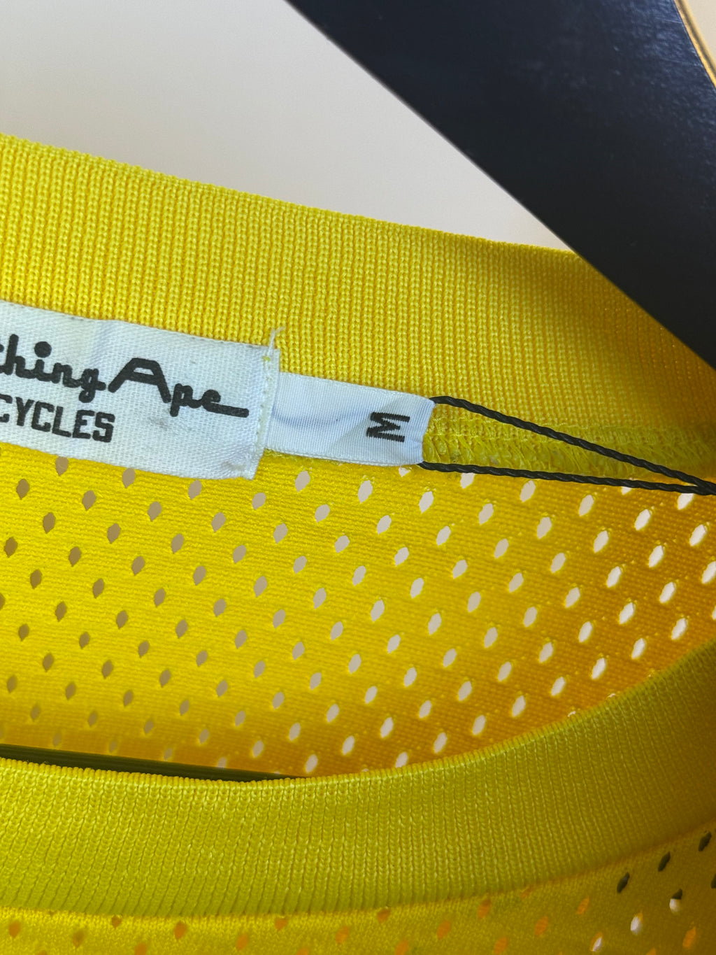 Vintage A Bathing Ape Cycles Yellow Mesh Longsleeve