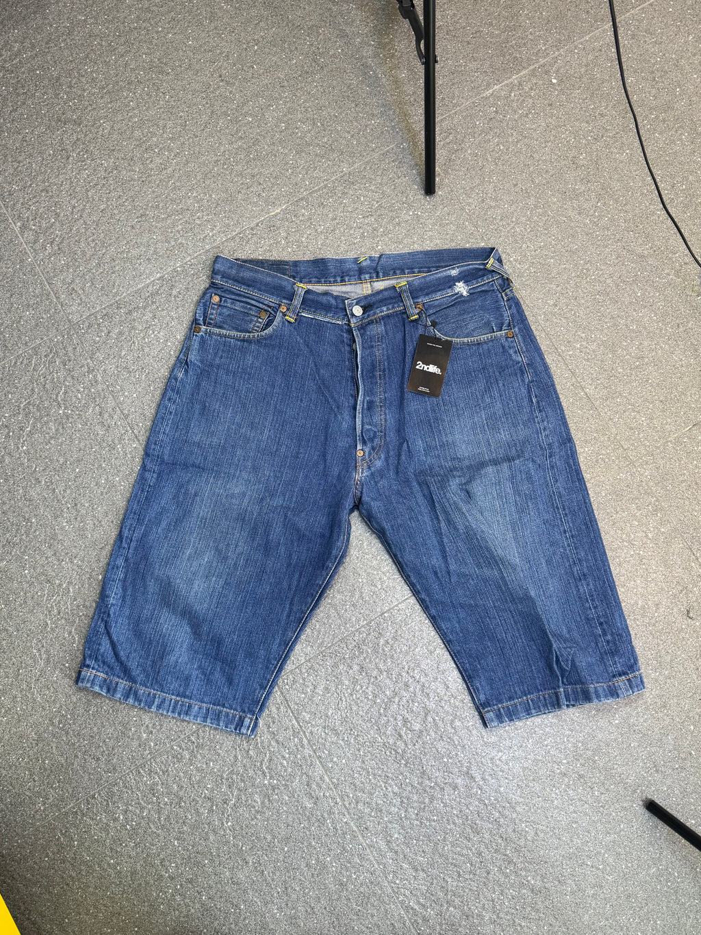 Evisu Yellow Seagull Denim Jorts