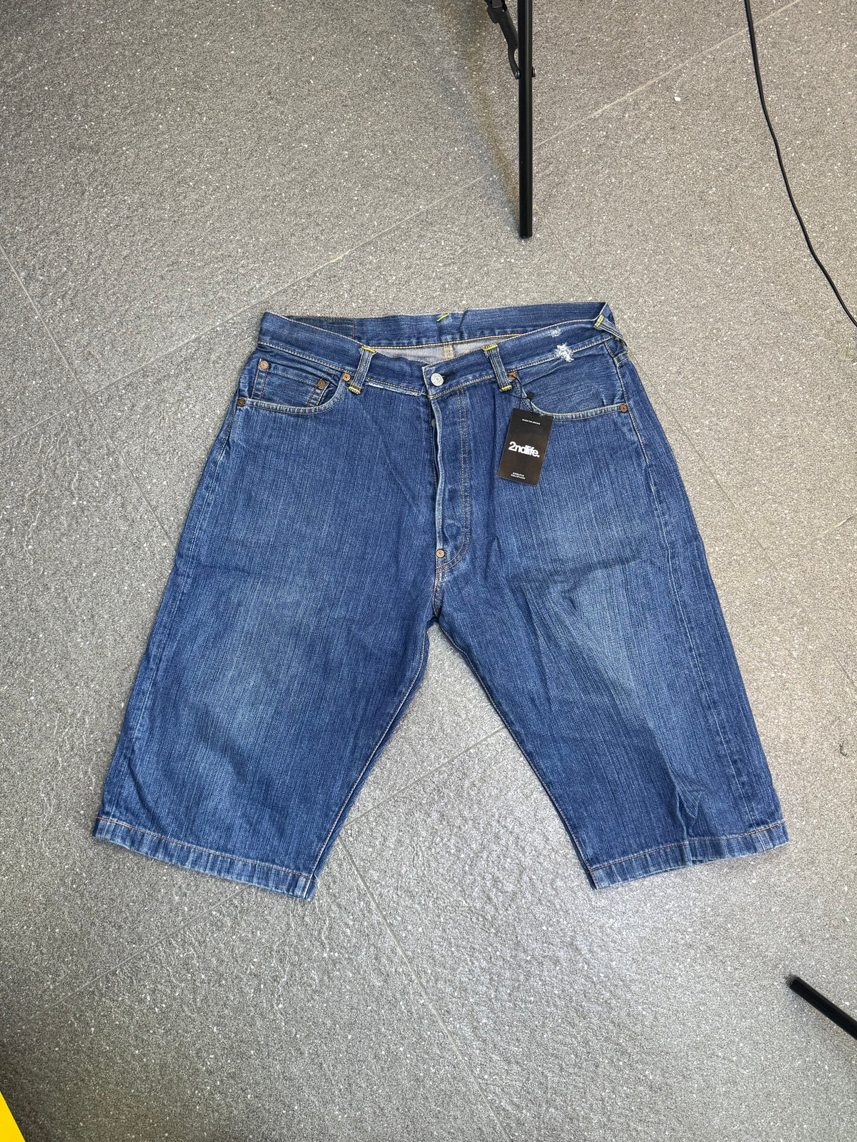 Evisu Yellow Seagull Denim Jorts