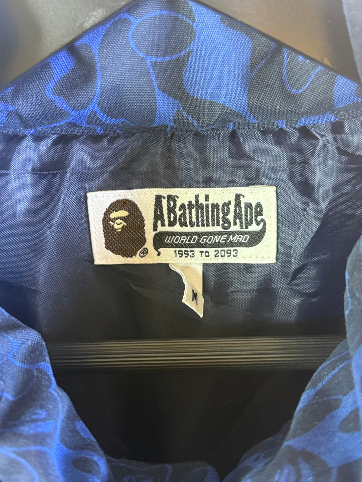 A Bathing Ape Blue Camo Padded Vest