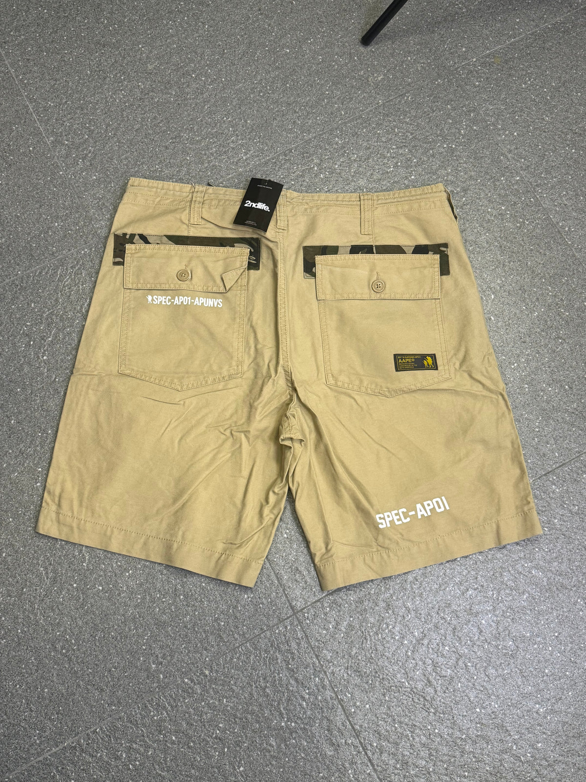 AAPE by A Bathing Ape Khaki Cargo Shorts